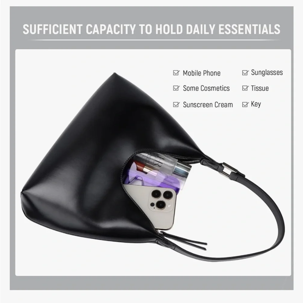 Women’s Black Shoulder Strap HOBO Bag